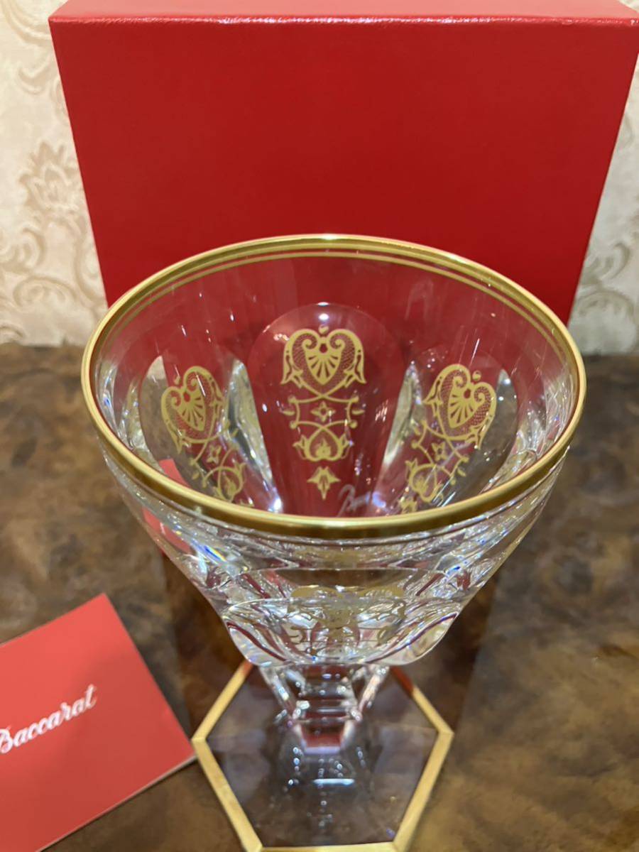 【未使用】バカラ ワイングラス アルクール エンパイア 金箔 Baccarat 希少_画像2