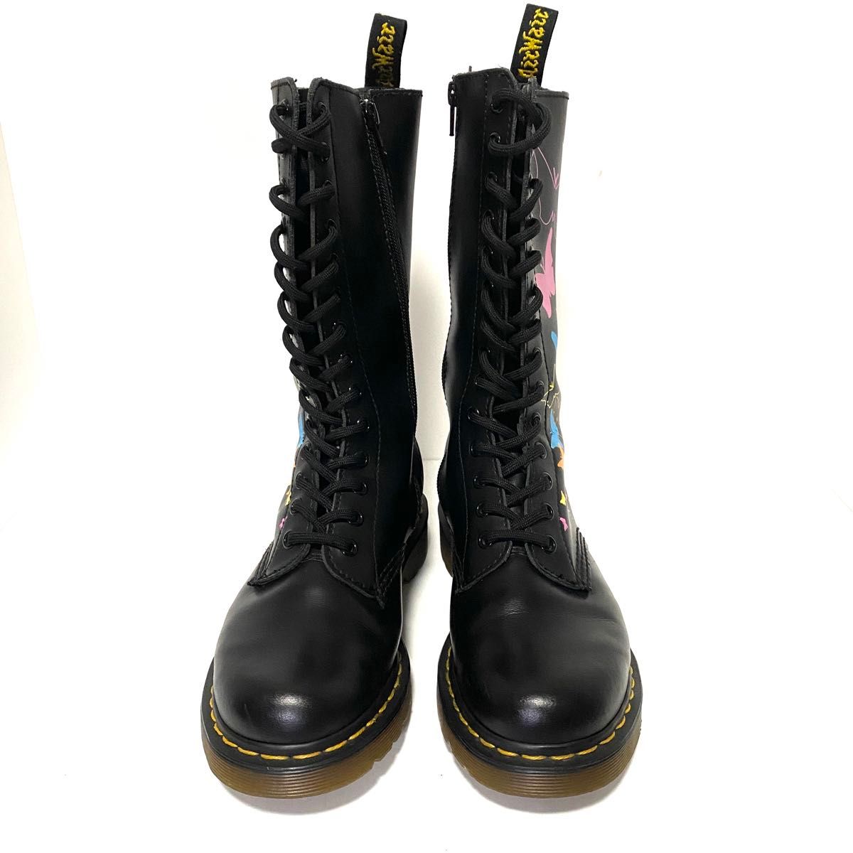 Dr.Martens/14ホールレザーブーツ/バタフライデザイン/24cm Dr.Martens/14ホールレザーブーツ/バタフライデザイン/24cm