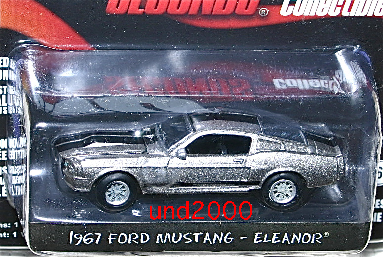 Greenlight 60セカンズ 1/64 1967 Ford Mustang Eleanor フォード マスタング エレノア Gone in 60 SecondsシェルビーShelbyグリーンライト_画像2