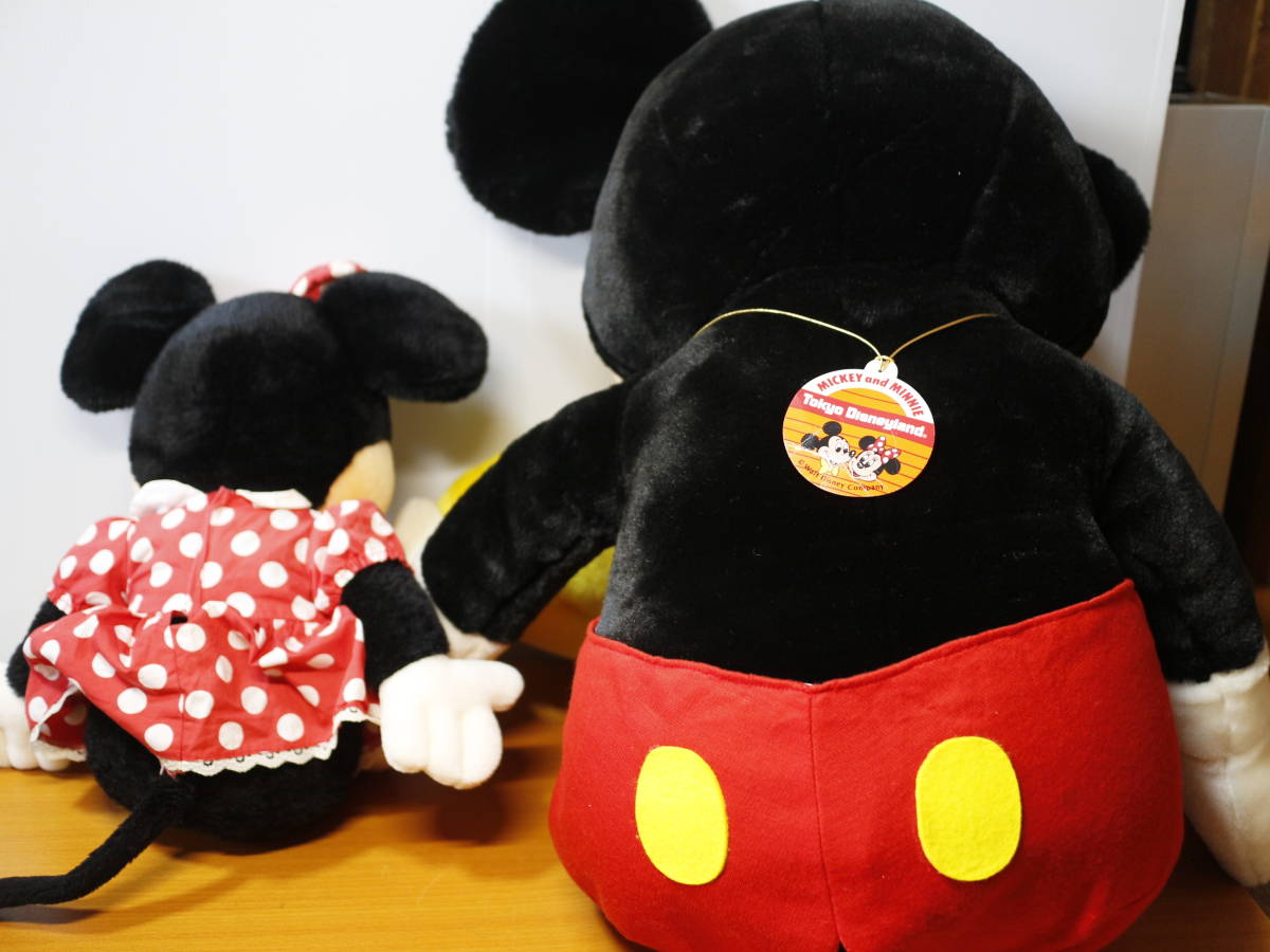 ディズニー Disney　特大ぬいぐるみ ミッキーマウス 　中型 ミニーマウス（サンアンドスター）　２体セット　アンティーク/コレクション_画像2