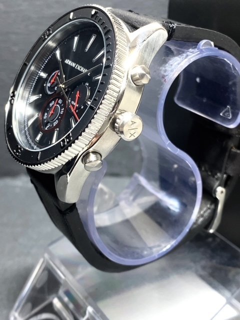 新品 AX ARMANI EXCHANGE アルマーニ エクスチェンジ 正規品 腕時計 アナログ クオーツ 防水 クロノグラフ レザーベルト ビジネス ギフト_画像4