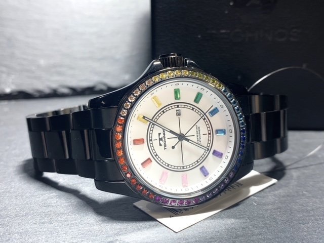 新品 腕時計 正規品 TECHNOS テクノス クオーツ アナログ腕時計 3気圧防水 カレンダー 3針 ブラック ホワイト ビジネス メンズ プレゼント_画像7
