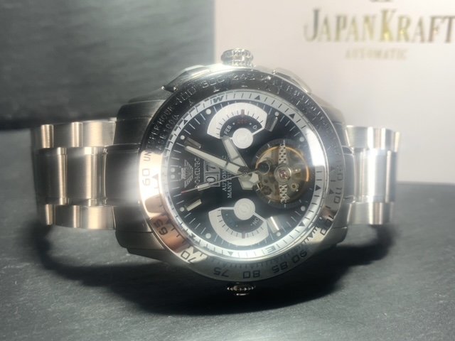 限定モデル 秘密のからくりギミック搭載 新品 DOMINIC ドミニク 正規品 手巻き腕時計 ステンレスベルト アンティーク腕時計 ブラック_画像7