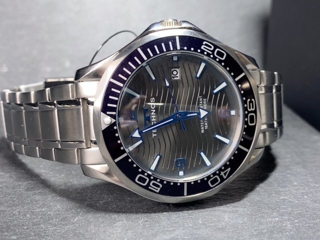 新品 TECHNOS テクノス 腕時計 正規品 アナログ腕時計 クオーツ カレンダー 10気圧防水 ステンレス シンプル シルバー メンズ プレゼント_画像7