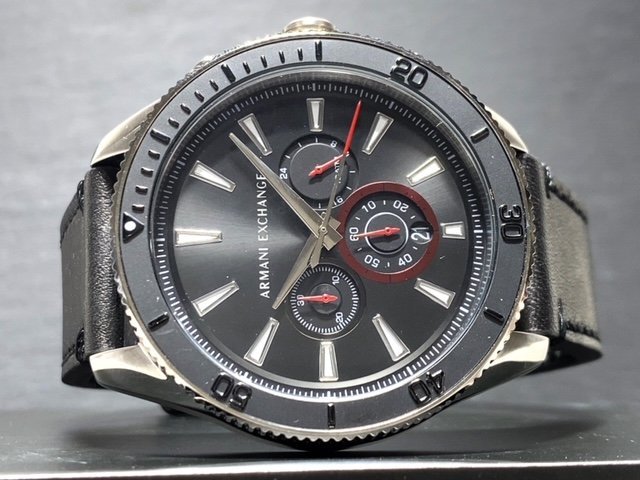 新品 AX ARMANI EXCHANGE アルマーニ エクスチェンジ 正規品 腕時計 アナログ クオーツ 防水 クロノグラフ レザーベルト ビジネス ギフト_画像5