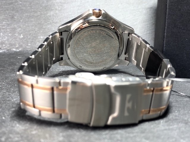 新品 TECHNOS テクノス 腕時計 正規品 アナログ腕時計 クオーツ カレンダー 10気圧防水 ステンレス シンプル ブルー ピンクゴールド メンズ_画像8
