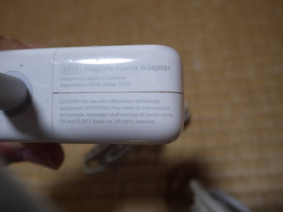 Apple ACアダプター MagSafe 45W A1436 中古_画像2