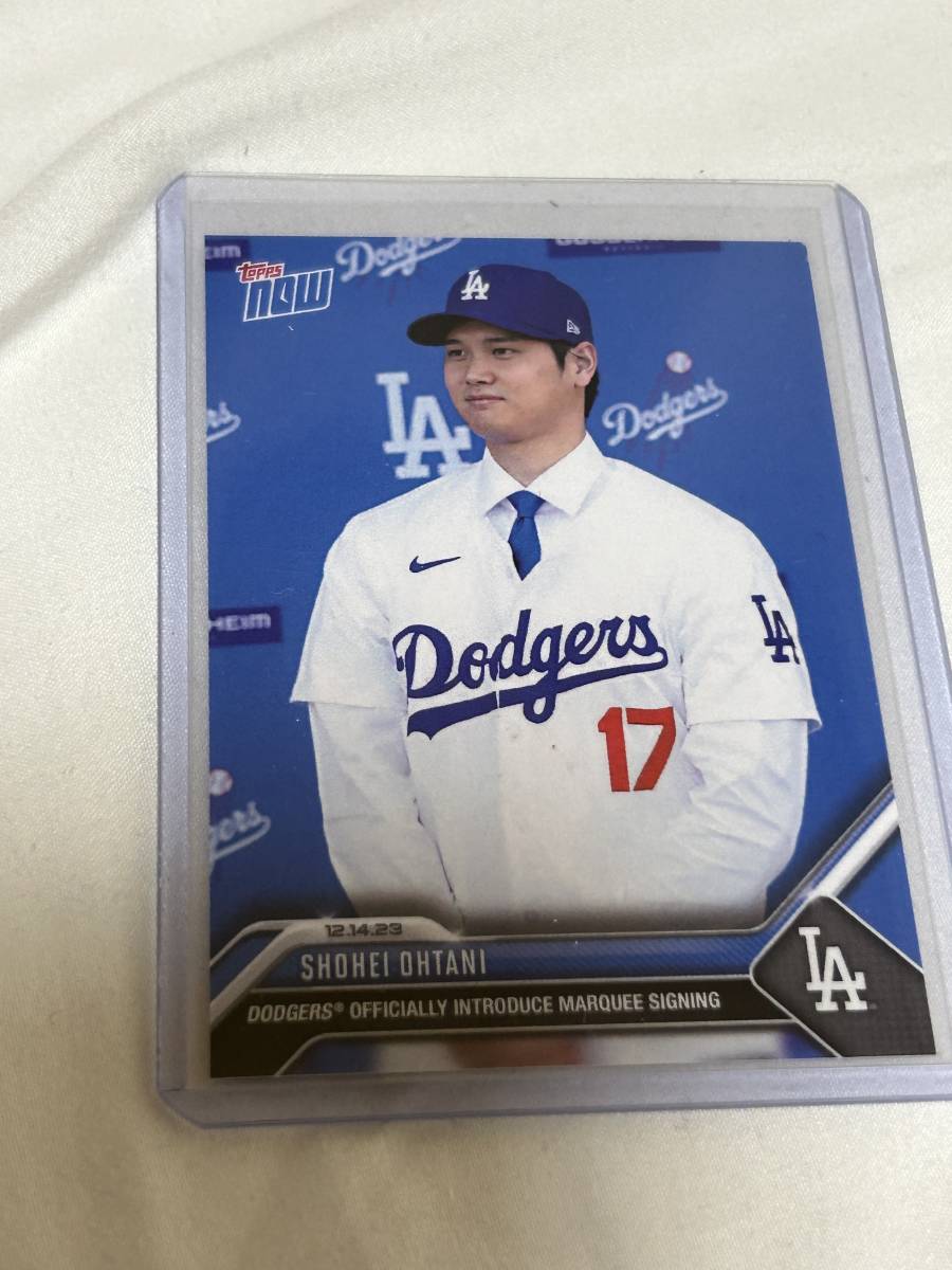 限定品 大谷翔平選手　ロサンゼルス　ドジャース 入団会見　2023 Topps Now #OS-23 Shohei Ohtani topps カード_画像1