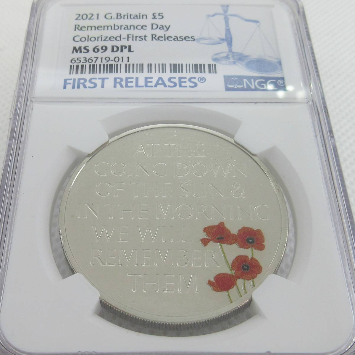 1円 ～【唯一出品】 2021 イギリス 硬貨 リメンブランスデー 戦没者追悼記念 NGC MS69 DPL ファーストリリース アンティークコイン モダン _画像7