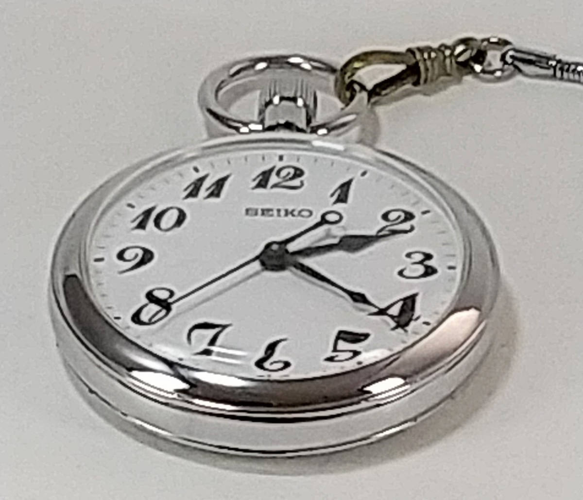 時計 懐中時計 SEIKO 鉄道時計 H2 JR貨物盤関東支社 7C11-0010 ホワイト盤 チェーン付_画像2