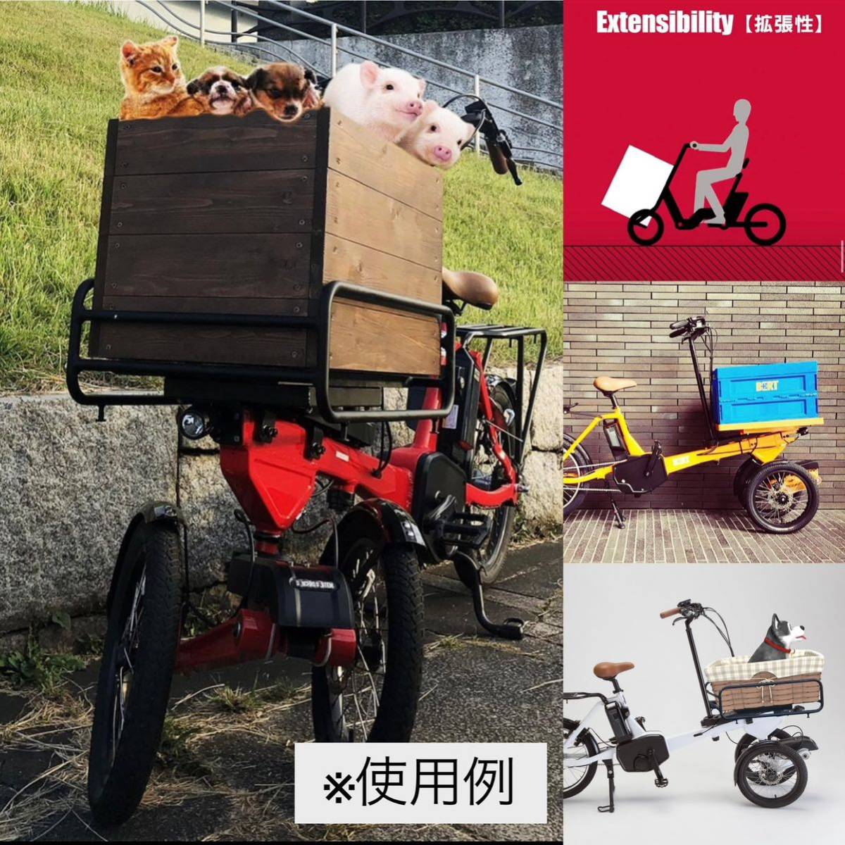 豊田トライク　キャリー　大人の三輪車　自転車　お洒落電動自転車　電動アシスト　TOYODA TRIKE YAMAHA SHIMANO カッコいい　赤　レッド_画像10