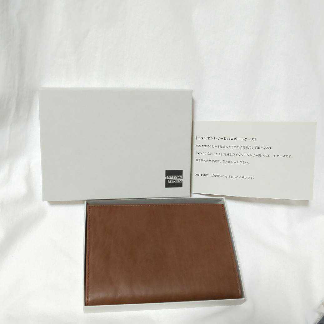 AMERICAN EXPRESS AMEX american Express americanexpress platinum ( platinum card ) Italian leather made passport case 