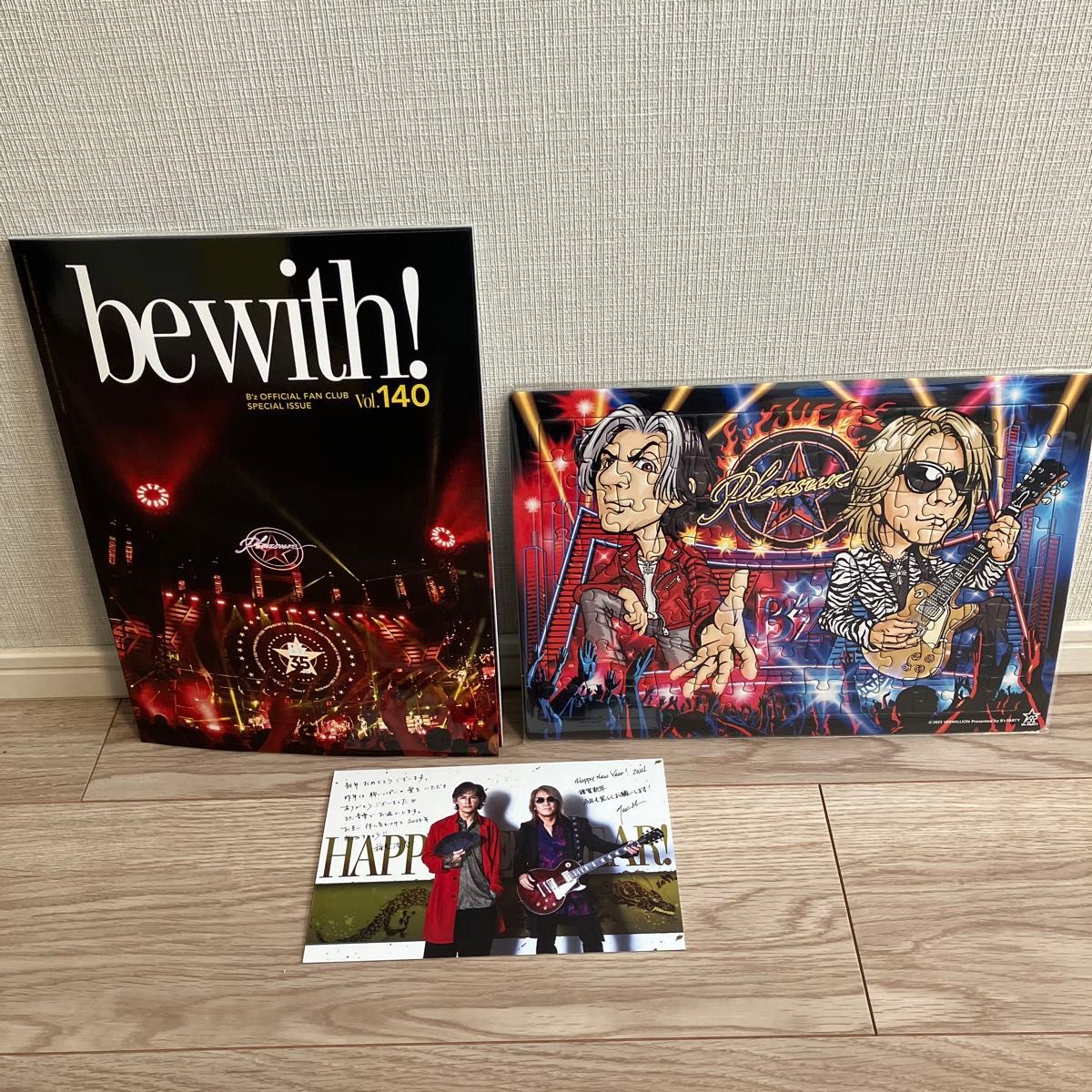 B'z PARTY  会報誌Vol.140 ／パズル／年賀カード  3点セット