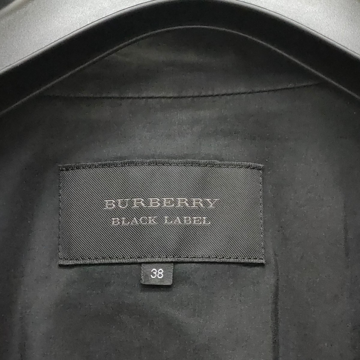 BURBERRY BLACK LABEL / バーバリーブラックレーベル レディース ステンカラージャケット ブラック スリム 38サイズ 日本製 I-3358_画像7