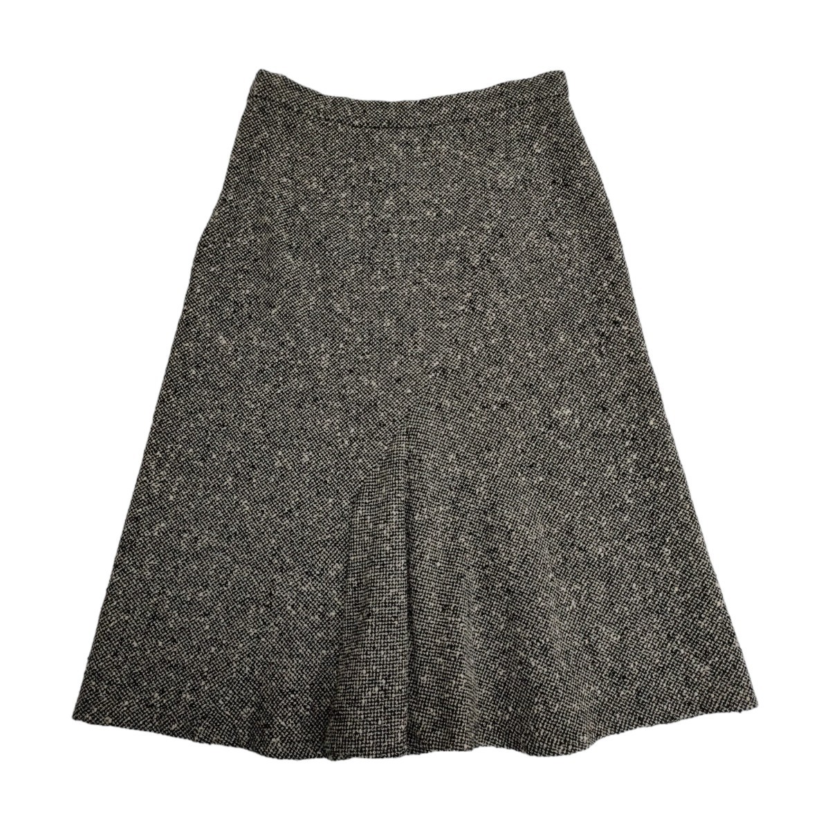 [ Italy made ]MaxMara / Max Mara lady's wool . flair skirt Monotone 36 size I-3417