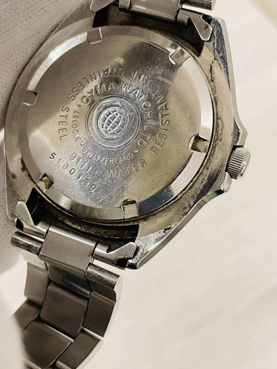 CYMA シーマ デイデイト クォーツ メンズ 腕時計 9111 現状品 動作未確認 ダイバーズウォッチ _画像5