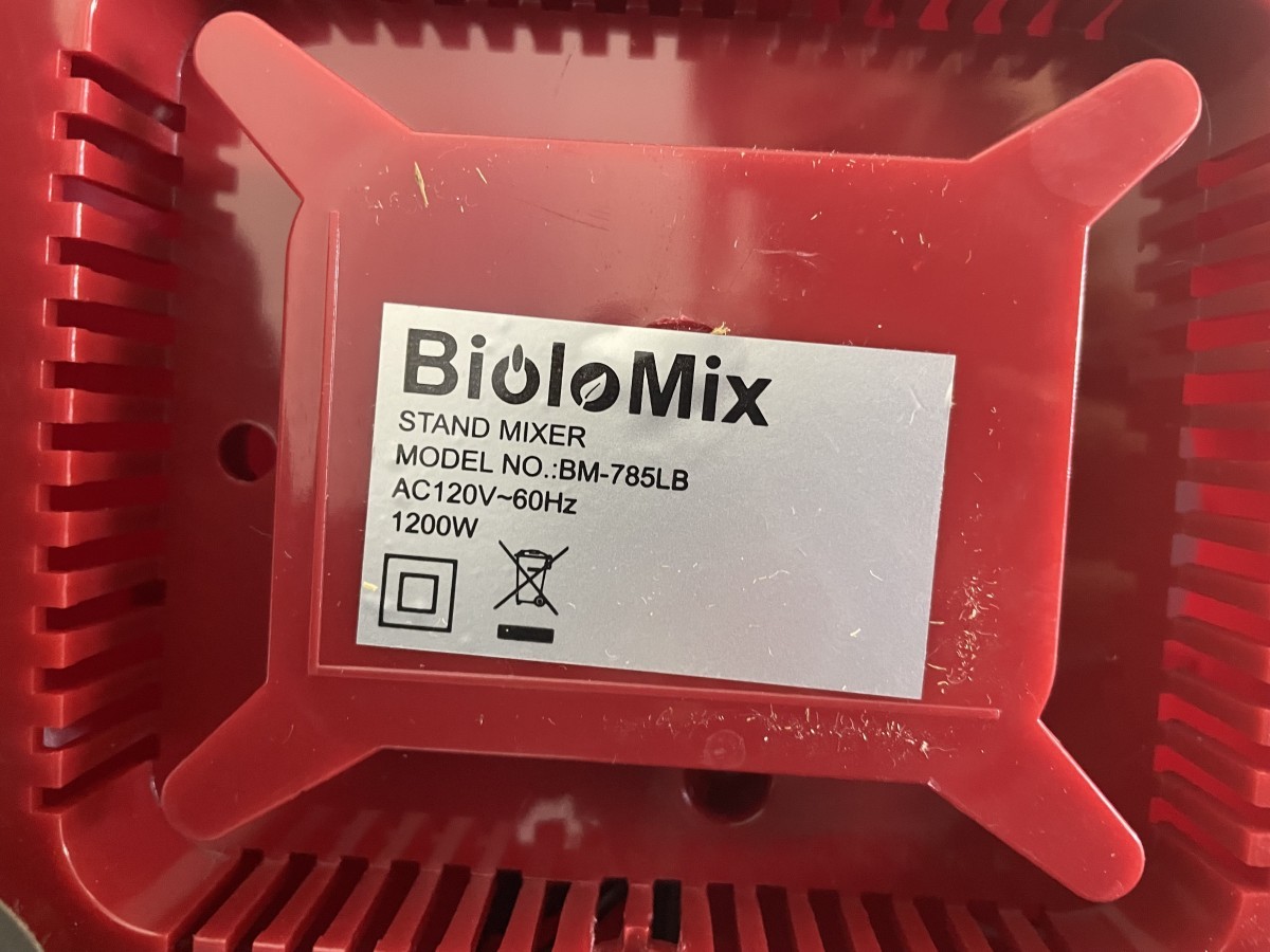 動作確認済み Biolomix スタンド ミキサー 5L スピード6段階 自動泡だて器 混ぜる 捏ねる 泡立てる_画像9