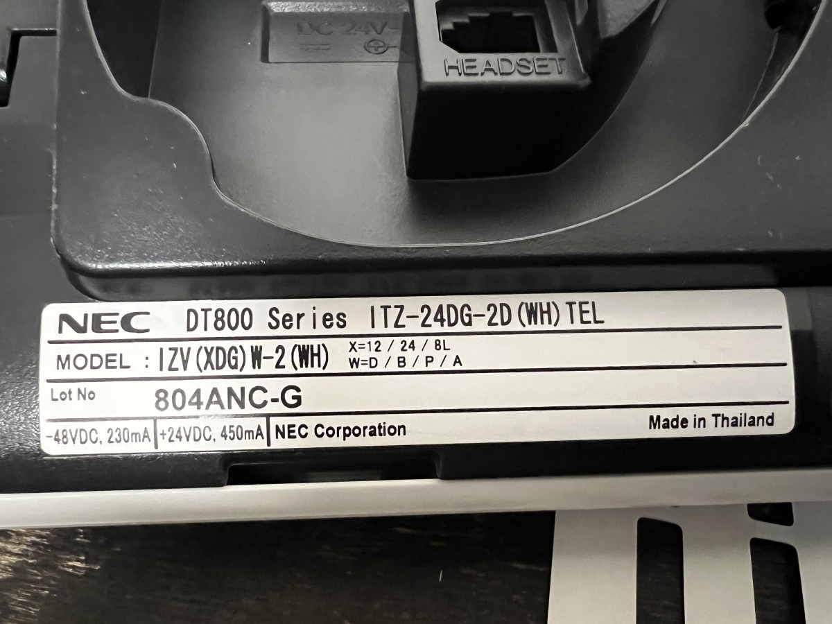 通電確認済み！NEC Aspire UX ITZ-24DG-2D(WH)TEL 24ボタンIP電話機 本体のみ 6点セット_画像8