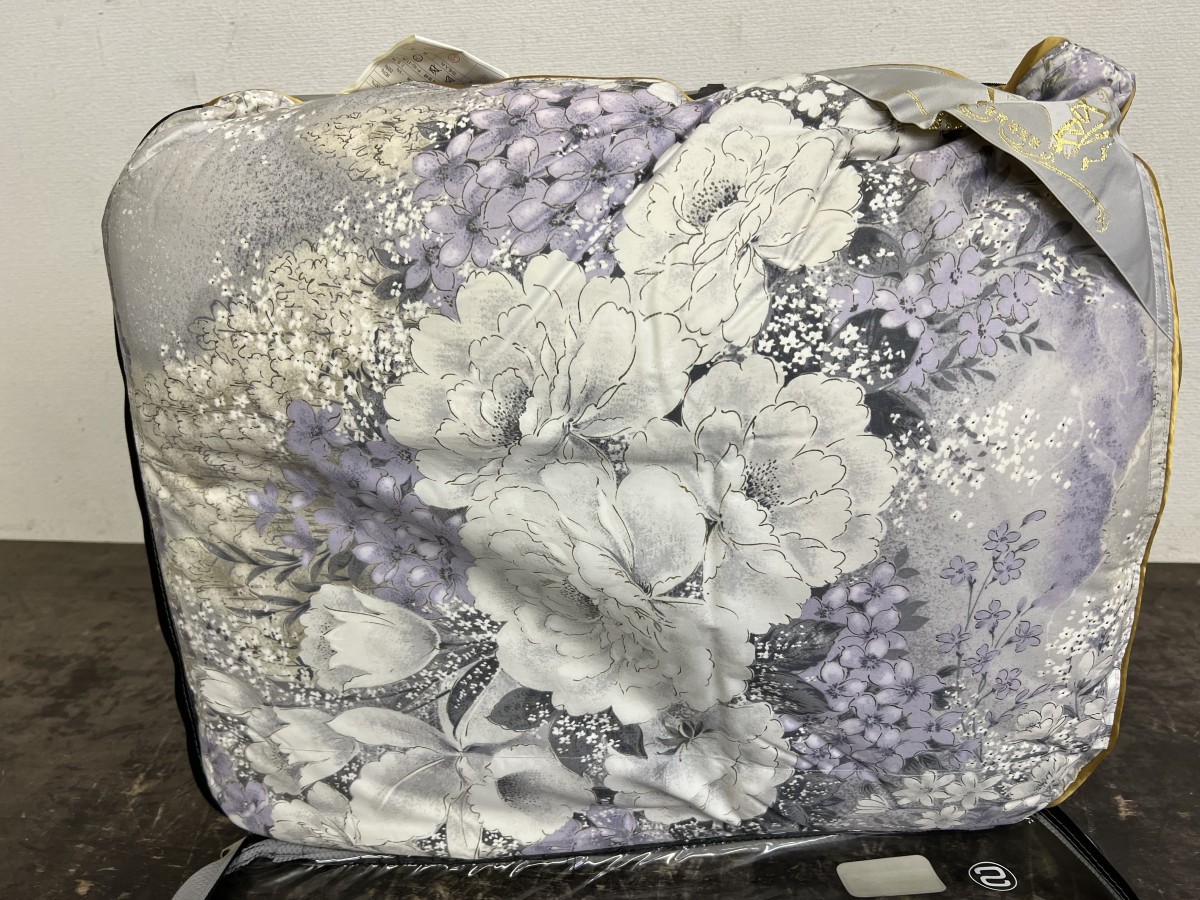 未使用品！最高級羽毛ふとん 浪漫 S シングル バイオシル 抗菌防臭加工 水鳥羽毛100% サイズ 150cm×210cm 羽毛 掛け布団 布団カバー付 (2)_画像2