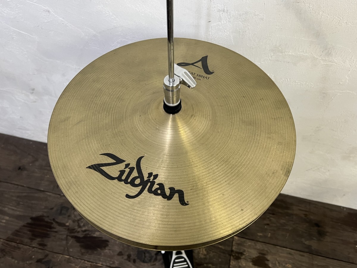 美品！Zildjian ジルジャン ハイハットシンバル NEW BEAT HI HAT 14インチ 36cm ニュービート スタンド付き_画像2