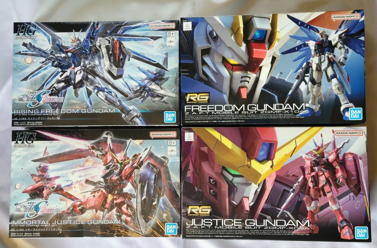 4点 HGライジングフリーダム HGイモータルジャスティス RG 4点 HGライジングフリーダム HGイモータルジャスティス RG