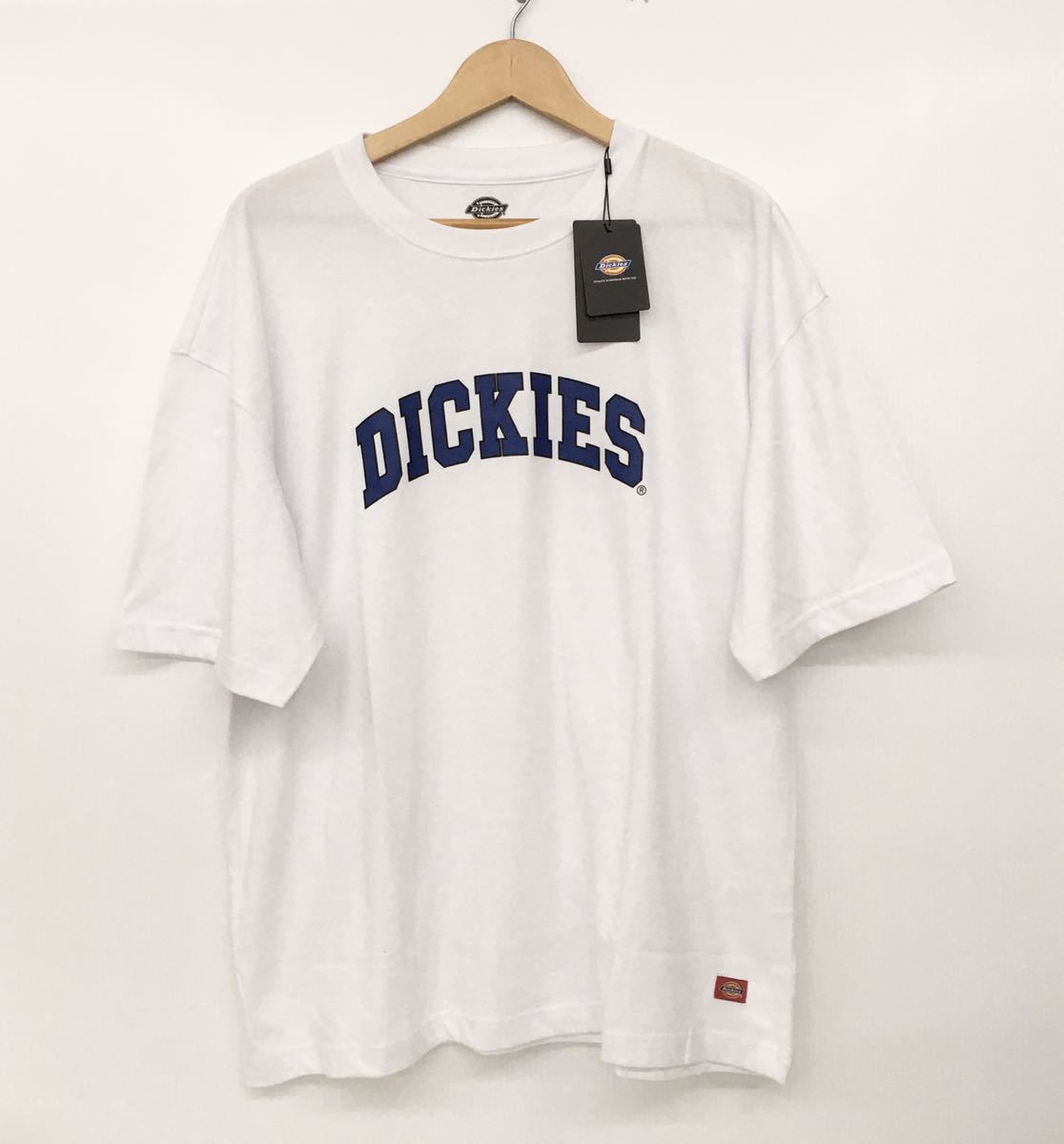 新品■ディッキーズ Dickies メンズ 半袖シャツ XL ホワイト×ネイビー 大きいサイズ_画像3