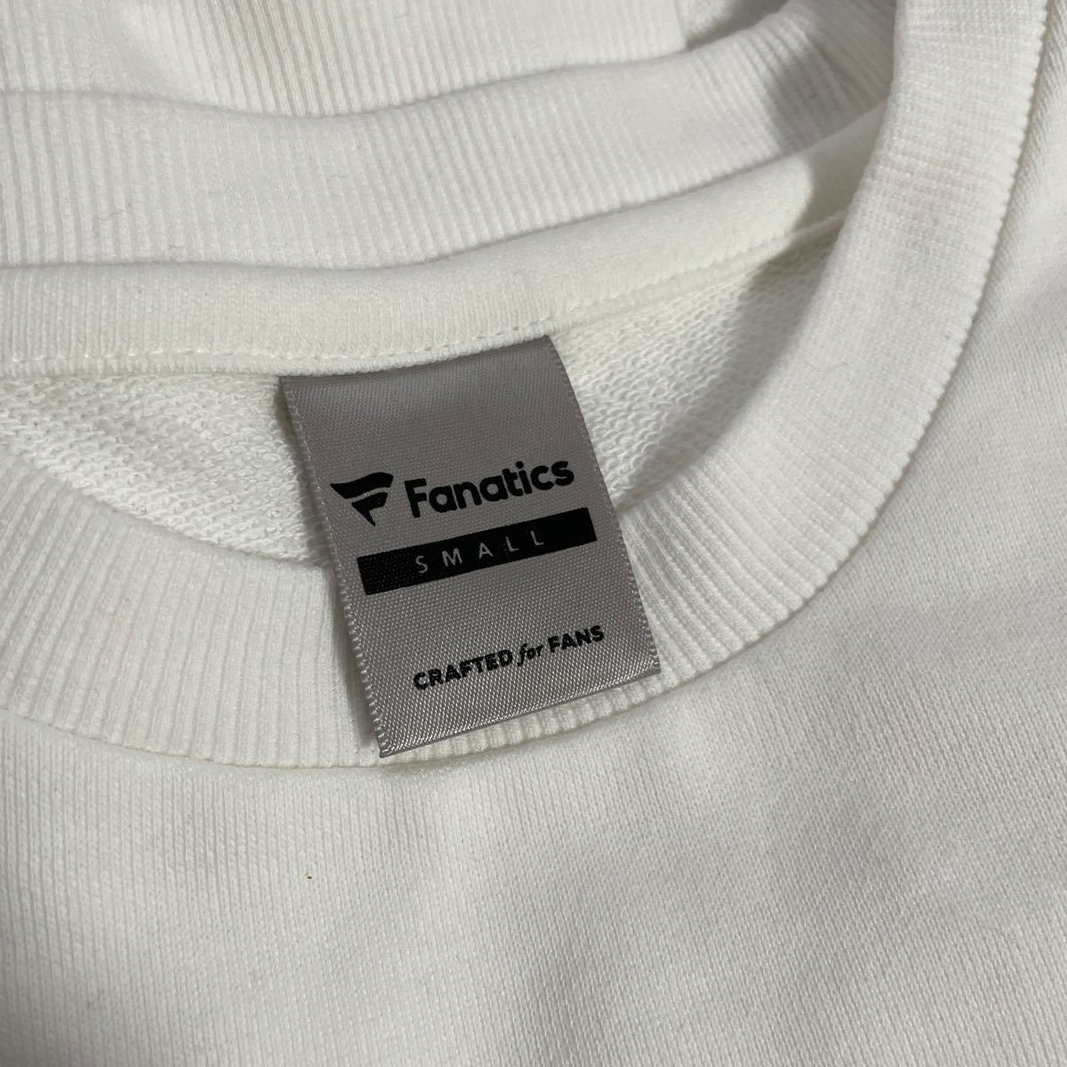 未使用■Fanatics メンズ トレーナー S ホワイト ロゴ 白トレーナー 野球 ヤンキース_画像6