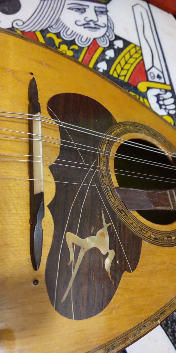 * old Vintage Mandolin bowl back SUZUKI VIOLIN Suzuki violin No 230 1965 mandolin . correcting for part removing Junk *