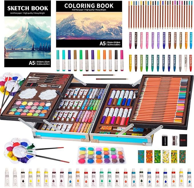 [ unopened ]KINSPORY art supplies case 139 point entering art craft picture paint picture .... art set sketch pad attaching /Y14309-Q1