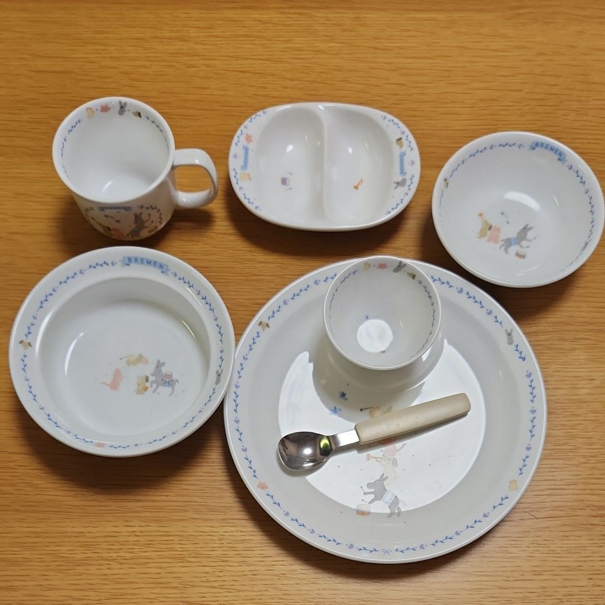 NARUMI (ナルミ) ブレーメン 幼児セット (ブルー) 6点スプーン NARUMI (ナルミ) ブレーメン 幼児セット (ブルー) 6点スプーン