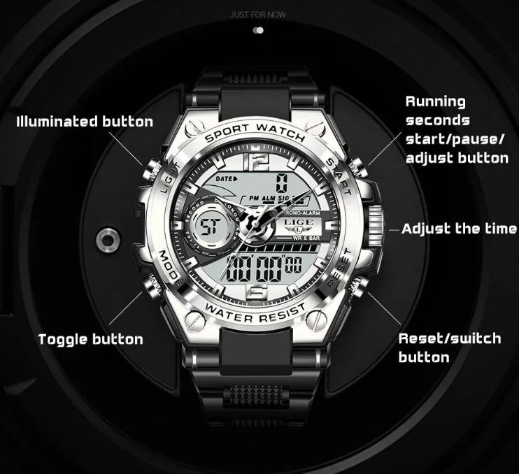 ●■新品－未使用■●腕時計(LIGE銀)クロノグラフ アンティーク カシオG-SHOCKバーバリーコラボレーションモデル アルマーニディーゼル_画像7