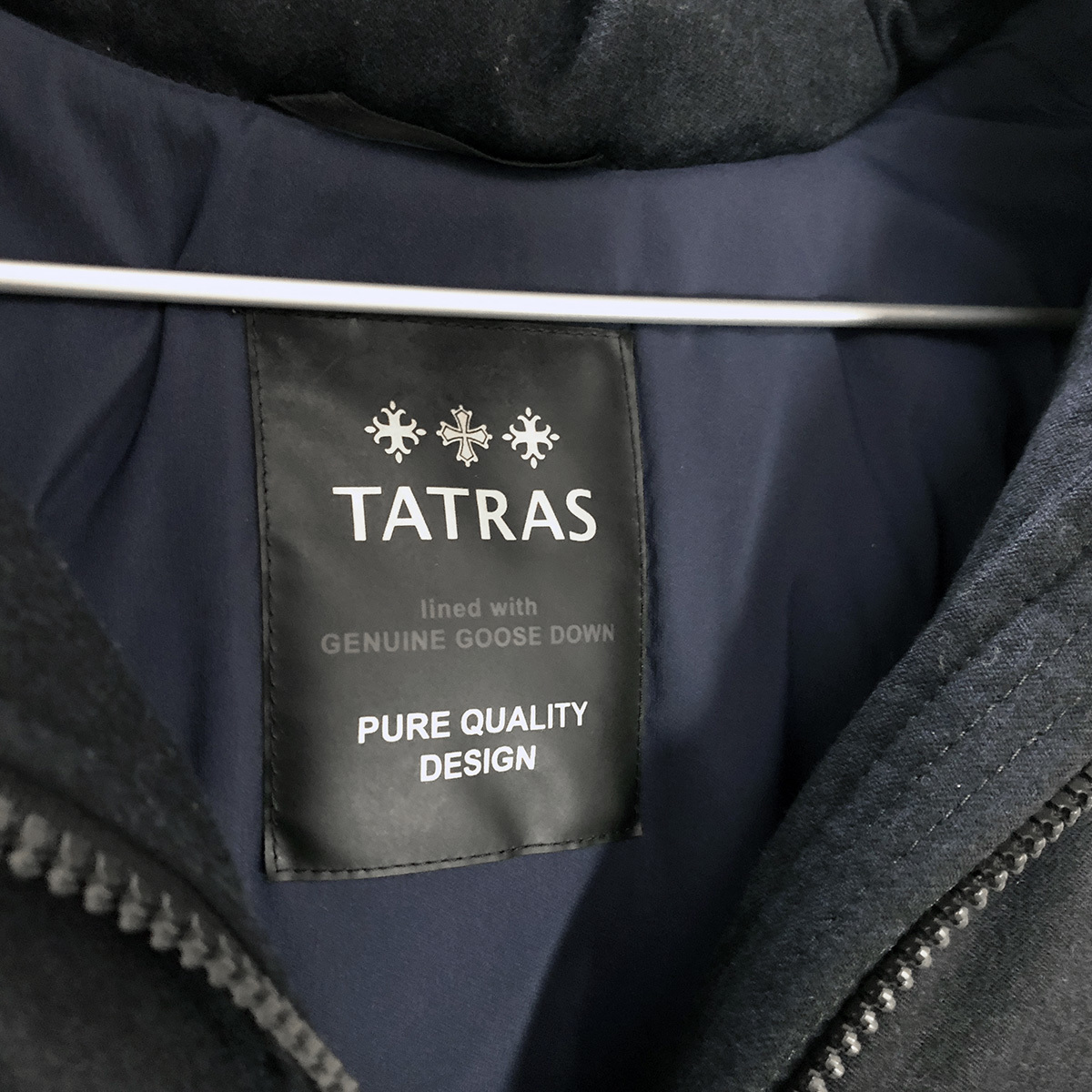 ■タトラス「TATRAS×SHIPS 」別注WOOL KRAZ ウールダウンジャケット NAVY 【ギャランティーカード付】_画像3