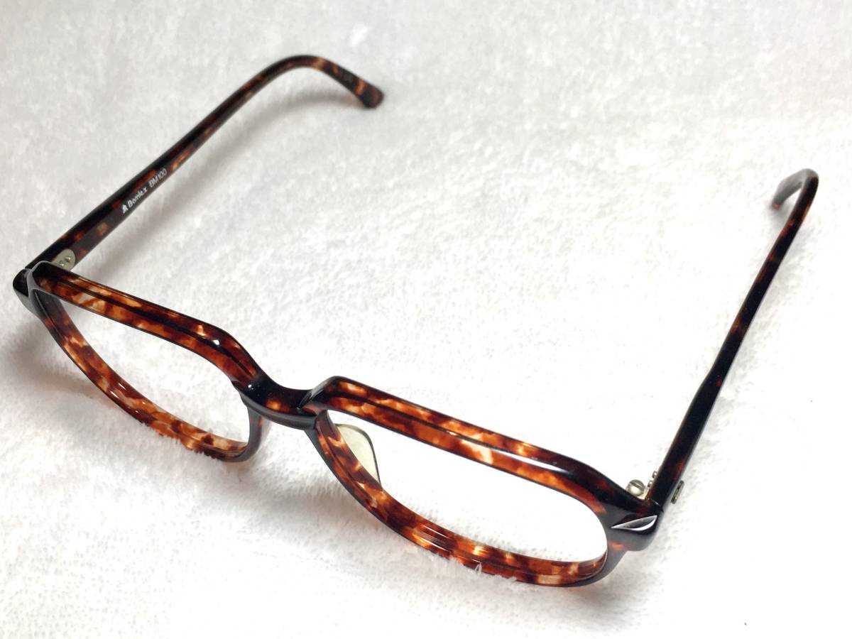 デッドストック Bamlex セル 眼鏡 BM100 ブラウン デミ ビンテージ 未使用 セミオート パリ型 メタル フレーム 昭和 レトロ_画像3