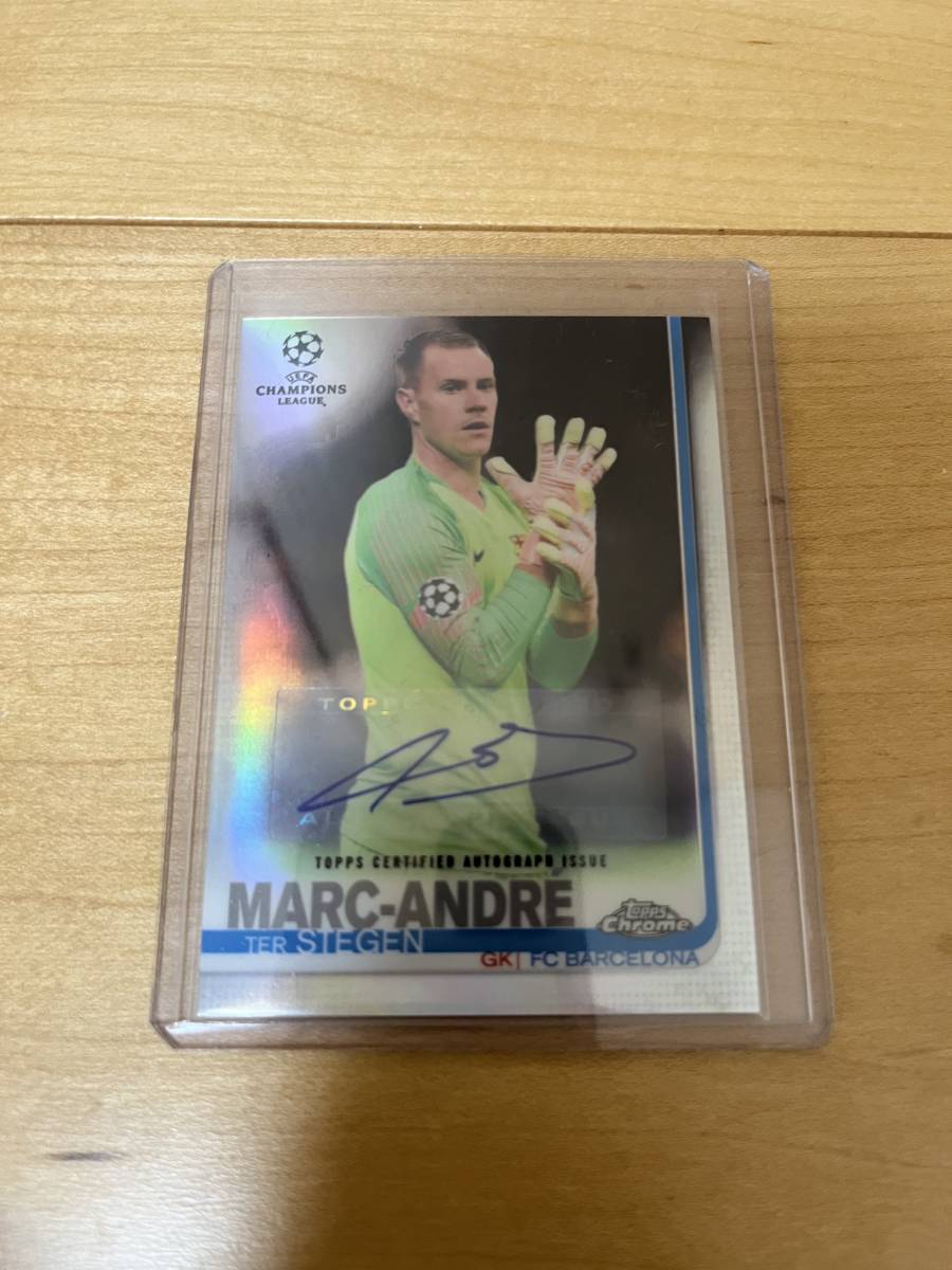 テア・シュテーゲン　TOPPS CHROME UEFA CHAMPIONS LEAGUE 直筆サイン　AUTO バルセロナ_画像1