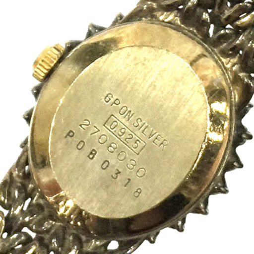 ウォルサム ラインストーン クォーツ 腕時計 レディース ブラック文字盤 オーバルフェイス 未稼働品 QR012-372_画像2