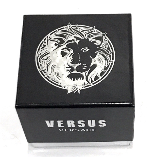 ヴェルサス ヴェルサーチ クォーツ 腕時計 ブラック文字盤 稼働品 メンズ 付属品あり 純正ブレス QR012-319_画像7
