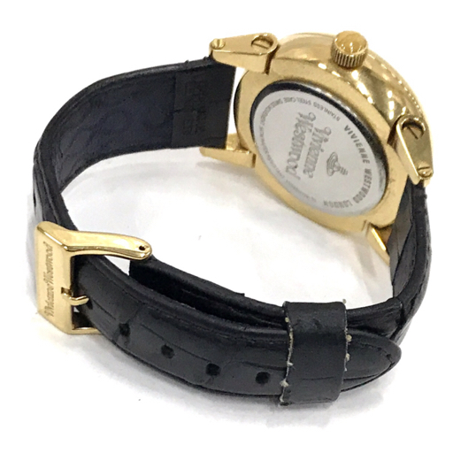 ヴィヴィアンウエストウッド クォーツ 腕時計 ネイビー文字盤 純正ベルト 付属品あり ブランド小物 QR012-318_画像5