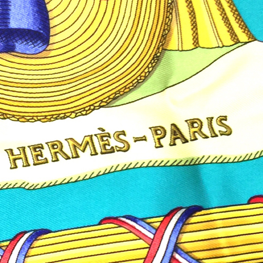エルメス スカーフ カレ90 1789年フランス革命を記念して ブランド小物 レディース ネイビー×マルチカラー系 HERMES_画像5