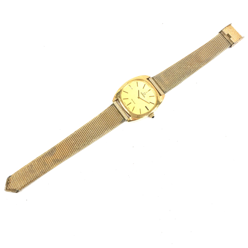 オメガ 腕時計 デビル Deville ゴールドカラー金具 2針 手巻き 機械式 メンズ 社外ベルト 稼働 OMEGA_画像6