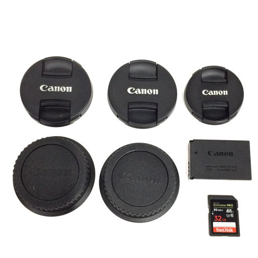 1円 Canon EOS Kiss X7 EF 50mm 1:1.8 STM EF-S 18-55mm 1:3.5-5.6 IS STM 含む デジタル一眼レフカメラ C161436_画像10