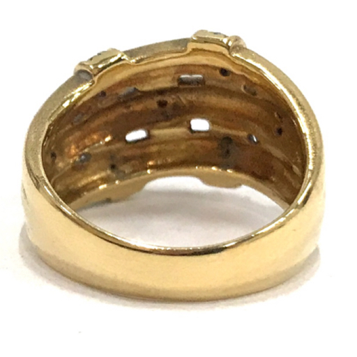 三越刻印 K18 ダイヤモンド 0.12ct リング 指輪 9号 7.7g YG レディース アクセサリー ジュエリー ファッション小物の画像4