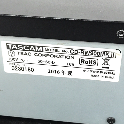 1円 TASCAM CD-RW900MKII Professional 業務用 CDレコーダー CDデッキ オーディオ機器_画像6