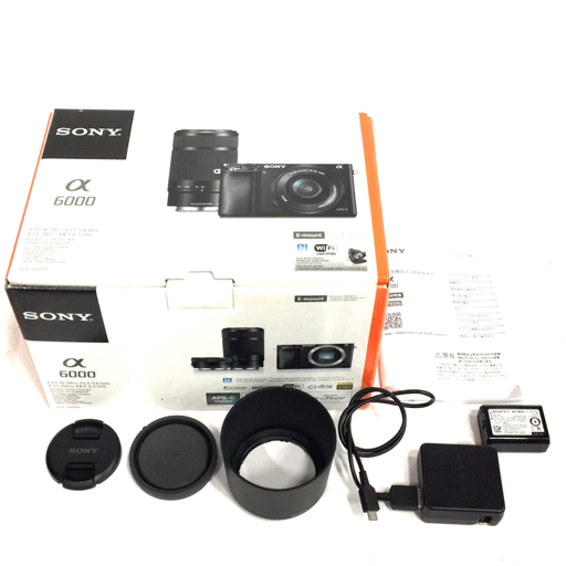 1円 SONY a6000 ILCE-6000 E 3.5-5.6/PZ 16-50 OSS E 4.5-6.3/55-210 OSS ミラーレス一眼 カメラ レンズ C311630_画像10