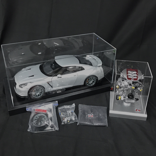 1円 デアゴスティーニ 週刊NISSAN 1/5 R35 GT-R イーグルモス VR38DETTエンジン 1/8 GT-R イーグルモス 2点 セット_画像1