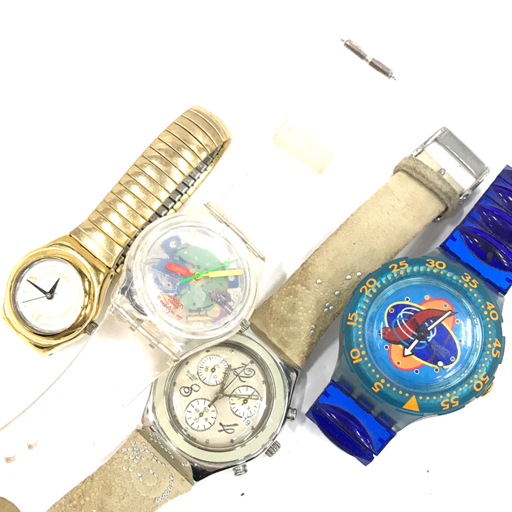 スウォッチ アイロニー 他 クォーツ 腕時計 メンズ レディース ジャンク品 含む 計4点 セット ファッション小物_画像1