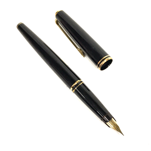 送料360円 モンブラン クラシック 万年筆 ペン先 14K/ct 585 字幅 EF 吸入式 約13.5cm ブラック MONTBLANC 同梱NG_画像3