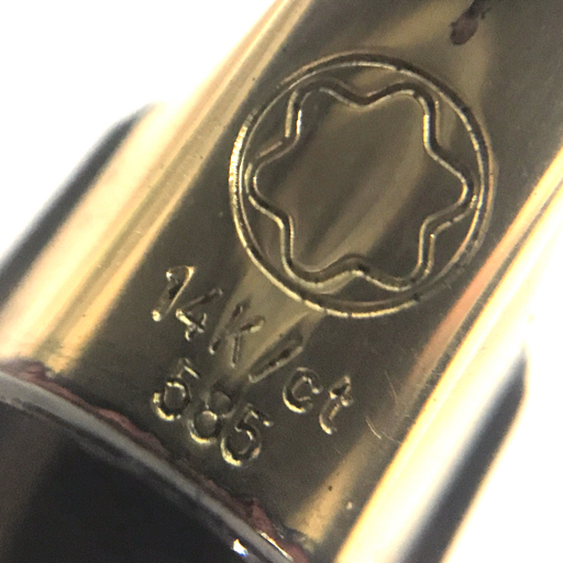 送料360円 モンブラン クラシック 万年筆 ペン先 14K/ct 585 字幅 EF 吸入式 約13.5cm ブラック MONTBLANC 同梱NG_画像5