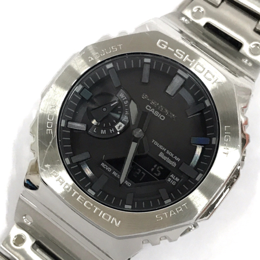 カシオ Gショック Bluetooth搭載 フルメタル タフソーラー 腕時計 GM-B2100 アナデジ 稼働品 付属品あり G-SHOCKの画像1