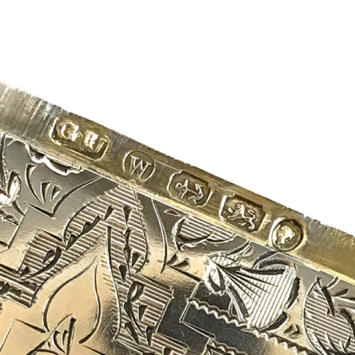 銀製 シガレットケース 約9.5×6.5×0.7cm アンティーク ヴィンテージ 59.5g 雑貨 小物 シルバーカラー_画像10