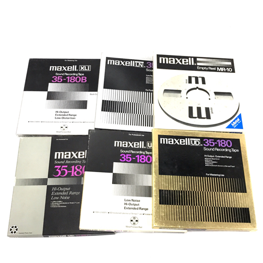 マクセル Sound Recording Tape 35-180 使用品 箱付 他 MR-10 / 35-180PR 等 オープンリール 計6点 QG021-47_画像1